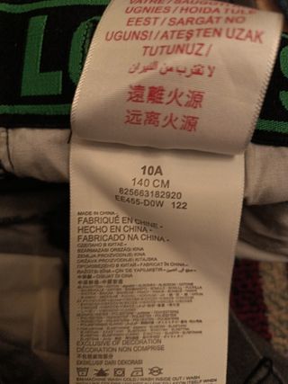 Pantalón Corto Levi's Gris Talla 10AÑOS