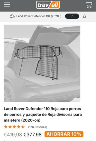 Reja divisoria Land Rover Defender