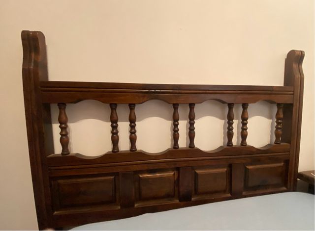 Cabecero cama de madera de roble