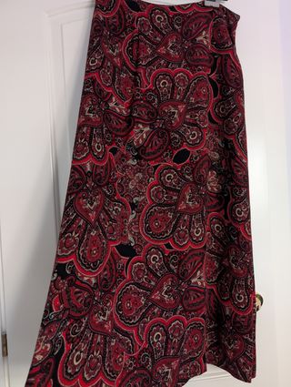 Falda larga estampada, forrada