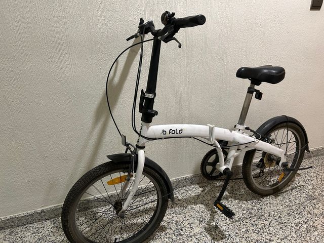 Bicicleta Plegable Bicicletas Decathlon Segunda Mano Zaragoza Bicicleta  Plegable Blanca De Segunda Mano Por 70 EUR En Zaragoza