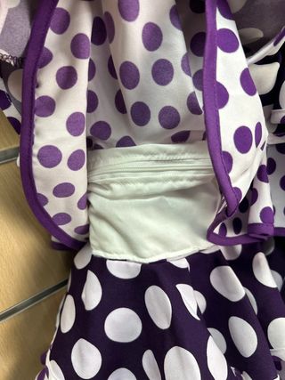 Traje Flamenca Morado y Blanco Talla 10
