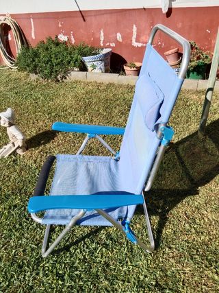 Sillón Playa/Camping Reclinable Azul