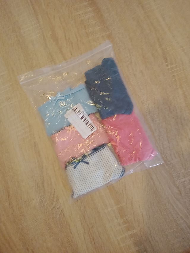 Pack 5 tangas mujer varios colores 100% algodón