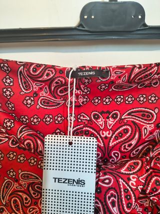 Copricostume Tezenis rosso con fiocco