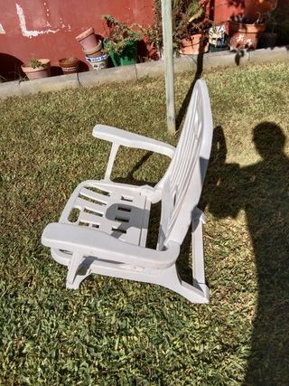 Sillón Playa o Camping Plegable blanco 