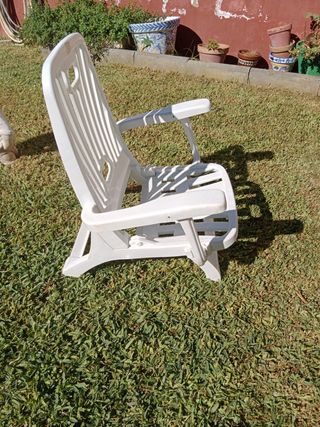 Sillón Playa o Camping Plegable blanco 