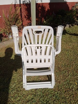Sillón Playa o Camping Plegable blanco 