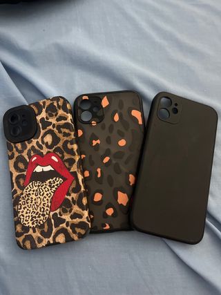 Fundas iPhone Estampado Animal y Negro