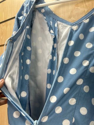 Traje de flamenca lunares azul talla 14