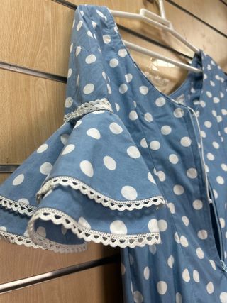 Traje de flamenca lunares azul talla 14