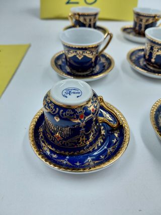 Servizio da Caffè Miniatura Blu Oro