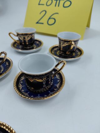 Servizio da Caffè Miniatura Blu Oro