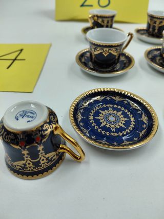 Servizio da Caffè Miniatura Blu Oro