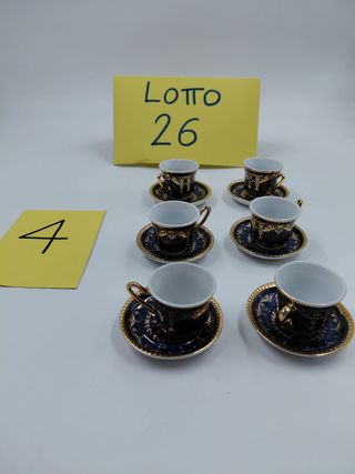 Servizio da Caffè Miniatura Blu Oro