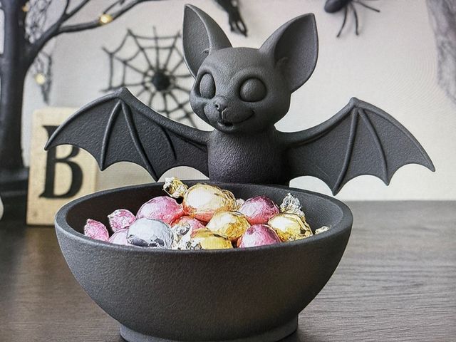 Cuenco Caramelos Halloween Murciélago