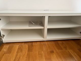 Aparador Ikea Bestå Gris y Blanco