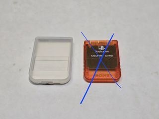 Custodia per scheda di memoria Sony orange ps1 - Memoria Play1