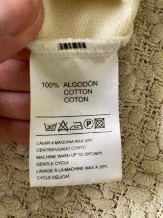 Jersey largo beige con rayas