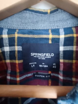 Camisa Springfield cuadros manga corta