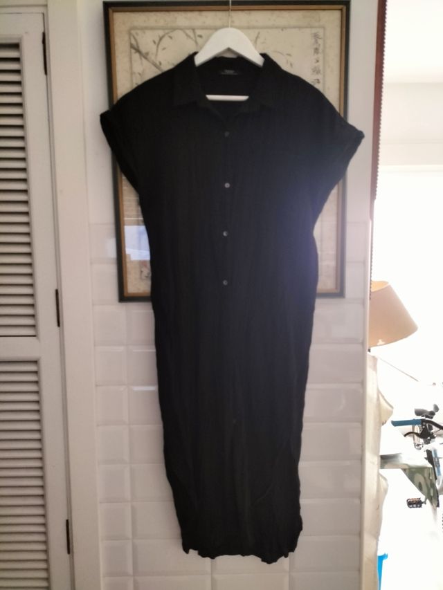 Vestido camisero negro