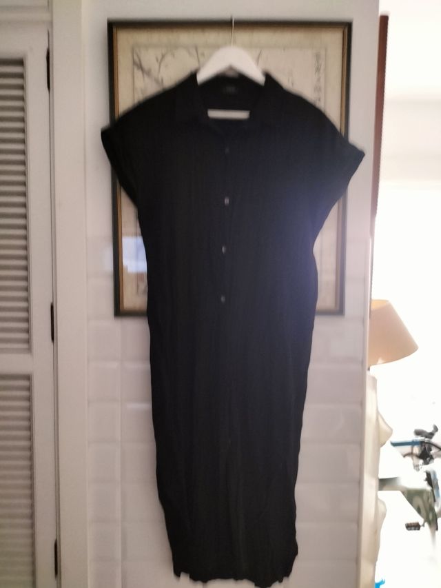 Vestido camisero negro