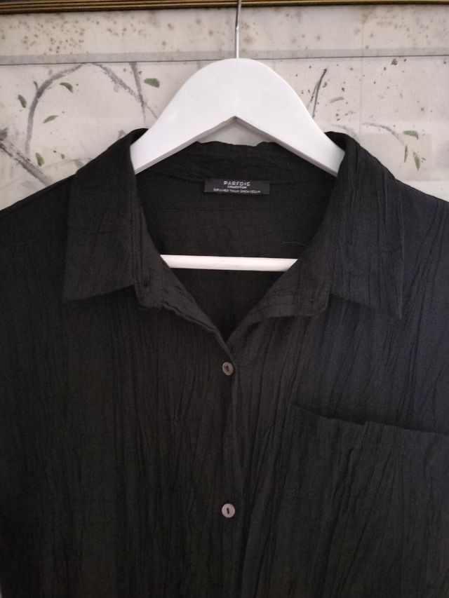 Vestido camisero negro