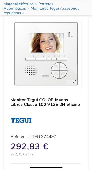 MONITOR TEGUI BTICINO CLASSE 100