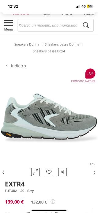 Scarpe da running Vibram grigie