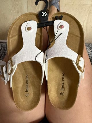 Sandalias Inextenso Talla 39 Blancas