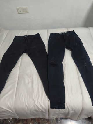 Lote 2 Vaqueros Negros mujer Talla M