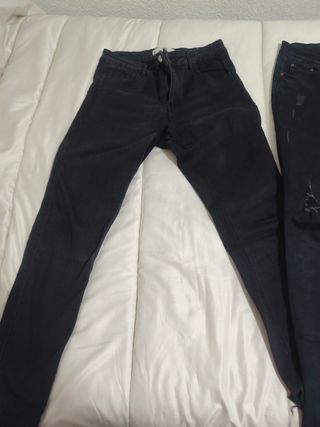 Lote 2 Vaqueros Negros mujer Talla M