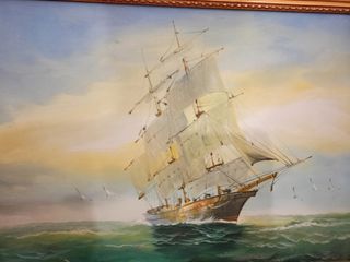 Cuadro de velero antiguo