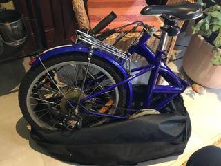 Bicicleta Plegable Ruedas 20” con Funda