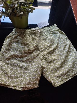 Bañador palmeras verde y blanco talla 13 años