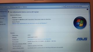 Portátil Asus Eee PC 1025C  Windows 7