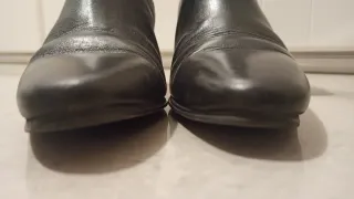 Botines Zara Piel Negro Talla 38