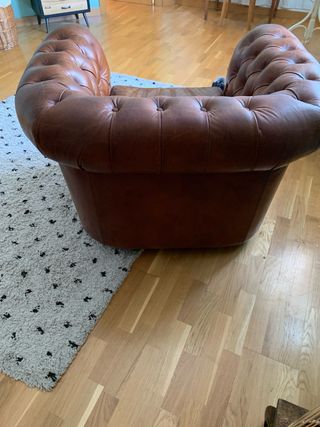 Nuovo!! Poltrona Chester in pelle marrone | Maison du Monde