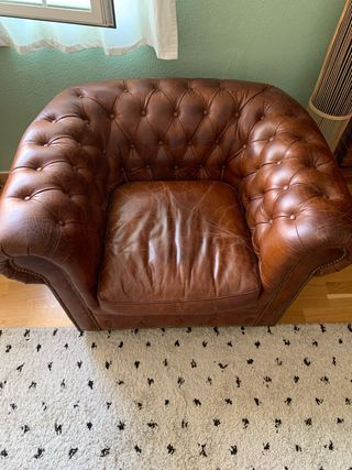 Nuovo!! Poltrona Chester in pelle marrone | Maison du Monde