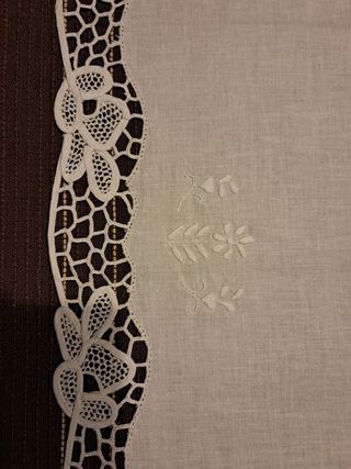 Set 5 centri ricamo pizzo