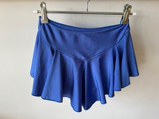 Falda de patinaje artístico azul