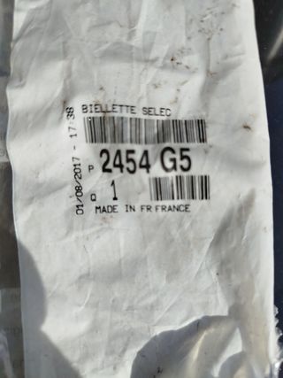 J. Tirantes Peugeot 2454 G5 Peugeot 206