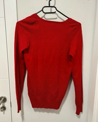 Chaqueta de punto Bershka roja