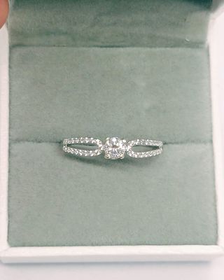 Anillo Diamante 0.26CT y Oro blanco 