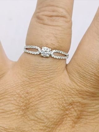 Anillo Diamante 0.26CT y Oro blanco 