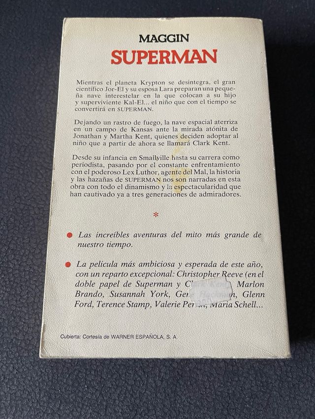 Libro de 1979 Superman: El ultimo hijo de Krypton