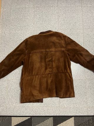 Chaqueta de piel de cordero marrón