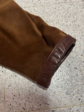 Chaqueta de piel de cordero marrón