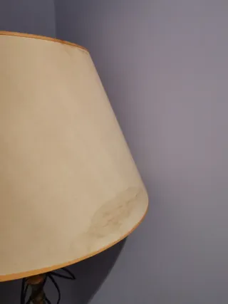 Lámpara vintage de pie bronce/latón