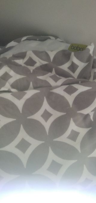 Fular Boba gris y blanco